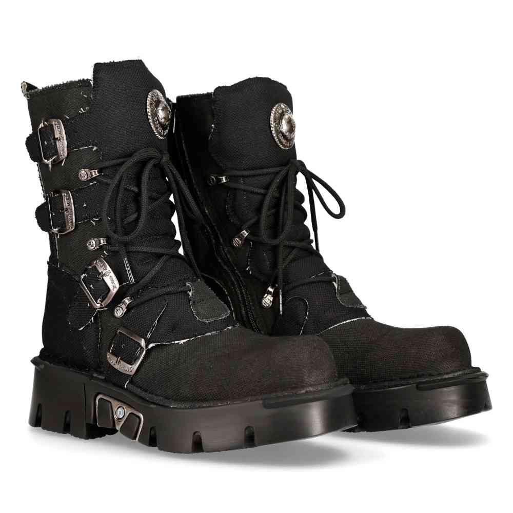 New Rock - M-1473-RC1 Enkellaars - Zwart